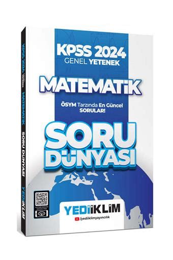 Yediiklim Yayınları KPSS 2024 Genel Yetenek Matematik Soru Dünyası