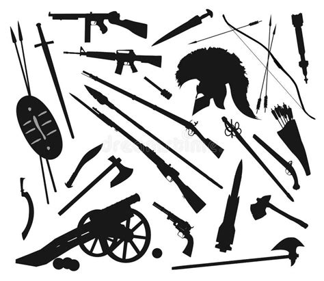 Sistema Del Icono De Las Armas Del Vector Ilustraci N Del Vector