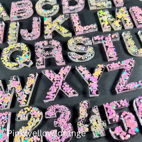 Resin Alphabet Letters Resin Letters Resin Numbers Alphabet Etsy