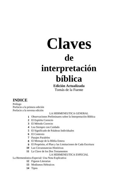 Pdf De Interpretaci N B Blicagfol Iglesiagetsemanidemontreal