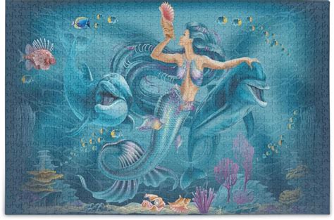 Dreamtimes Beautiful Mermaid And Dolphins Puzzle For Adults 1000 Piece