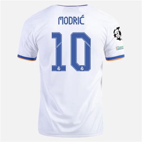 Maglie Da Calcio Real Madrid Luka Modric 10 Prima 2021 22 Manica