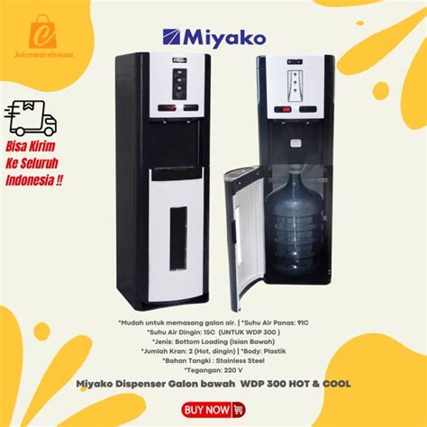 Miyako Dispenser Galon Bawah WDP 300 HOT COOL Lazada Indonesia