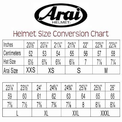 Arai Helmet Size Chart: A Visual Reference of Charts | Chart Master