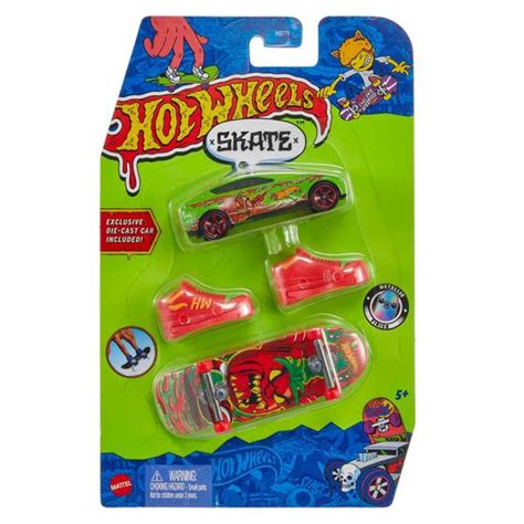 Hot Wheels Skate de Dedo c Tênis e Veículo Tony Hawk Mattel Skate de Dedo Magazine