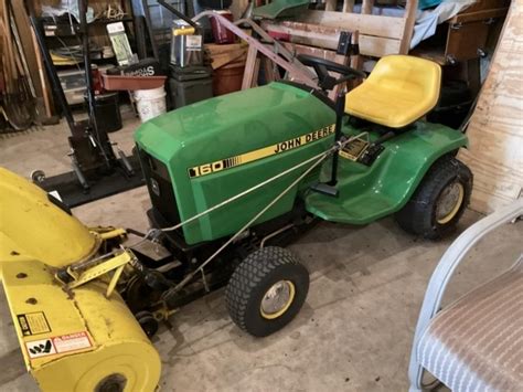 John Deere 160 Lawnmower Wblower 38” And Deck Live And Online Auctions