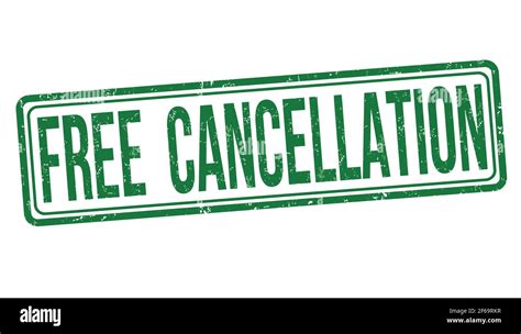 Free Cancellation Grunge Rubber Stamp On White Background Vector