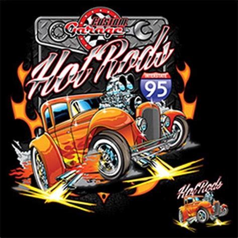 Adult Unisex T Shirt Custom Garage Hot Rod D Hot Rod Autos Rat Rod Trucks Rat Rods