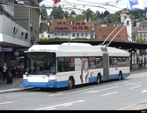 VBL Hess Trolleybus Nr 201 Unterwegs Auf Der Linie 7 In Luzern Am 27