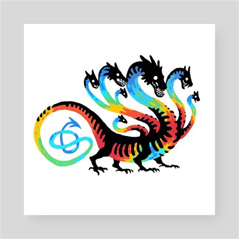 Rainbow Hydra Dragon Print, an art print by Diana Chan - INPRNT