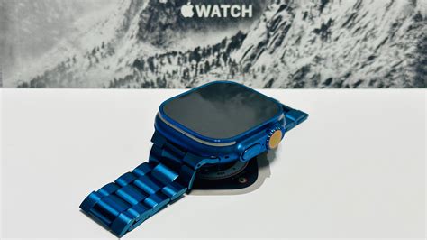 Blue Apple Watch Ultra anodized