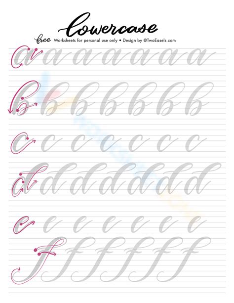 Cursive Letters Worksheets Printable A Z