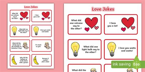 New Love Joke Matching Cards Profesor Hizo Twinkl