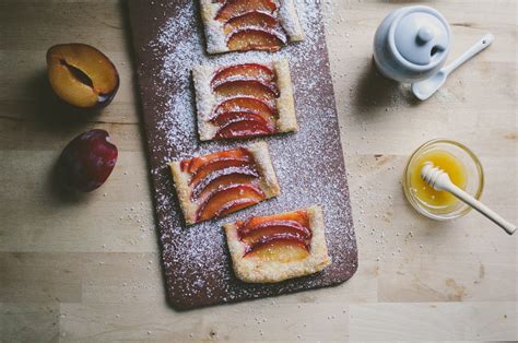 Honey Plum Tarts With Rough Puff Pastry Betty L