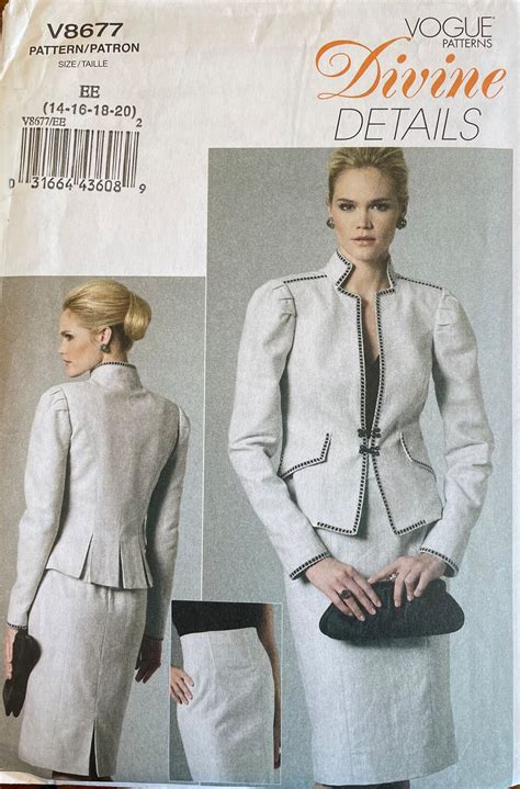 Vogue Patterns V Misses Jacket And Skirt Sewing Pattern Uncut