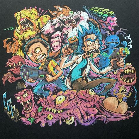 Hot Topic Rick And Morty T Shirt Large But Runs Depop