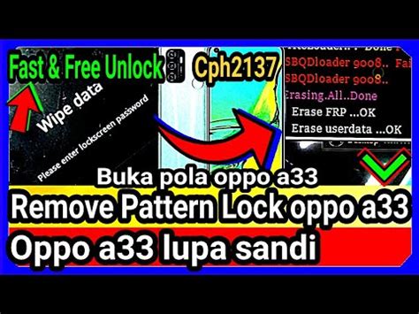 Buka Pola Oppo A33 Oppo A33 Lupa Sandi Remove Pattern Lock Oppo A33