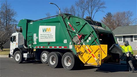 Waste Management Peterbilt Mcneilus Rear Loader Garbage Truck Youtube