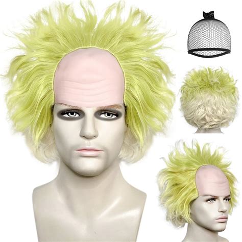 Amazon Anogol Wig Cap Green White Pennywise Wig Betelgeuse