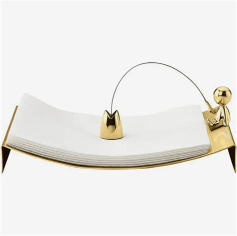 Golden Brass Tissue Holder For Restaurant At 400 Piece In Agra ID