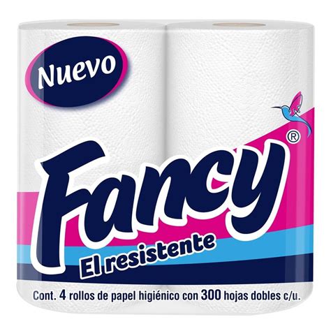 Papel higiénico Fancy 4 rollos con 300 hojas dobles Walmart