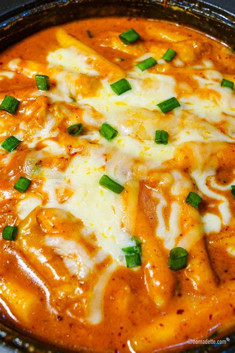 Rosé Tteokbokki Cheesy And Creamy Nomadette