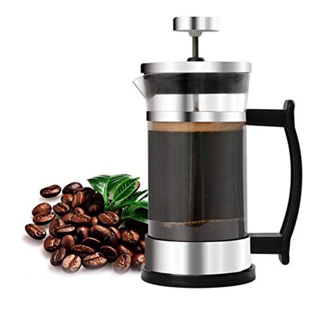 Oranlife French Press Coffee Maker Stainless Steel And Borosilicate Glass Plunger 12 Oz 350 Ml