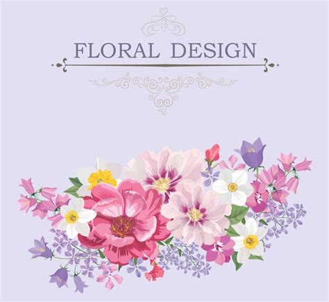 Premium Vector | A banner for floral design with flowers