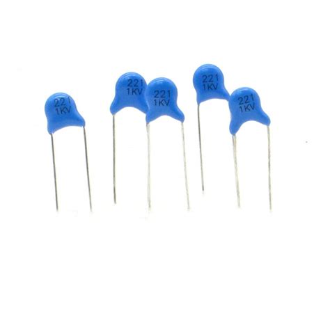 5x Condensateur ceramique 221-220pf - 1kv - 1000v - STE - 123con547 ...