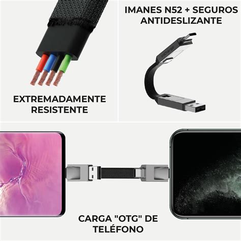 ROLLING SQUARE InCharge 6 Llavero Con Cable Usb C 15W Cargador Usb