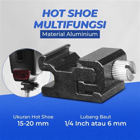 Camvate Hot Shoe Kamera Dslr Flash Tripod Screw Inch Sc Black Jakartanotebook