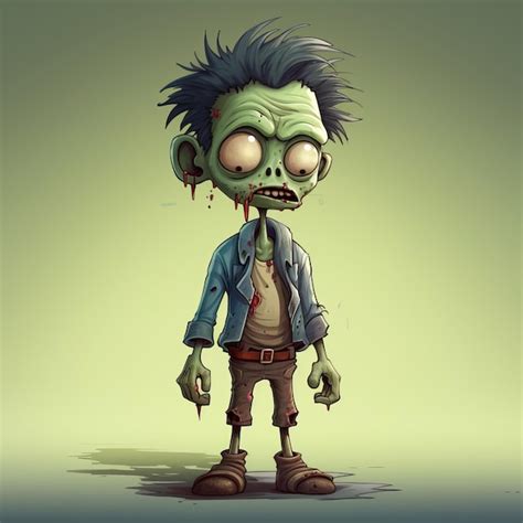 Premium Photo Cartoon Zombie A Playful And Colorful Character