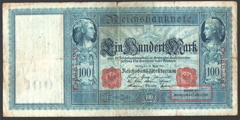 German Reichsbanknote Mark Series C G