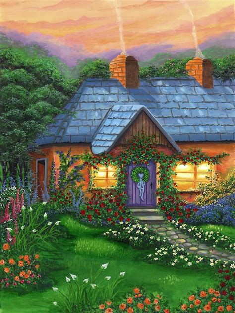 Solve Rose Cottage Jigsaw Puzzle Online With 80 Pieces