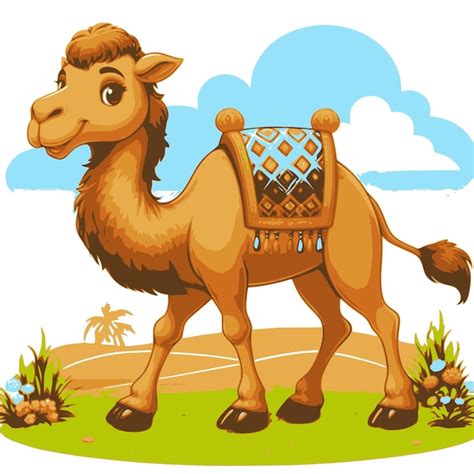 Premium Vector Camel Cartoon Isolated White Background