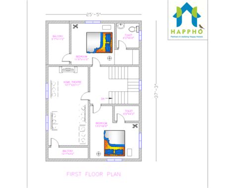 Modern Bhk Floor Plan Ideas For Indian Homes Happho