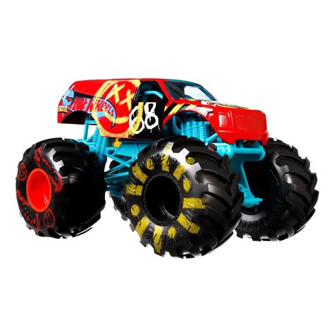 Hot Wheels Monster Trucks 1:24 Scale 2023 Mix 6 Vehicle Case of 4