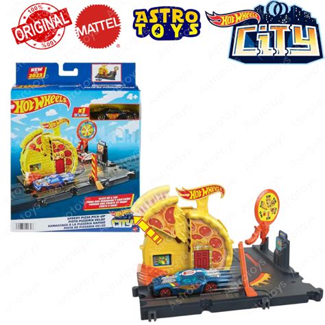 Jual Track Hot Wheels City Downtown Speedy Pizza Pick Up Mainan Anak Lintasan Jalanan Mobil