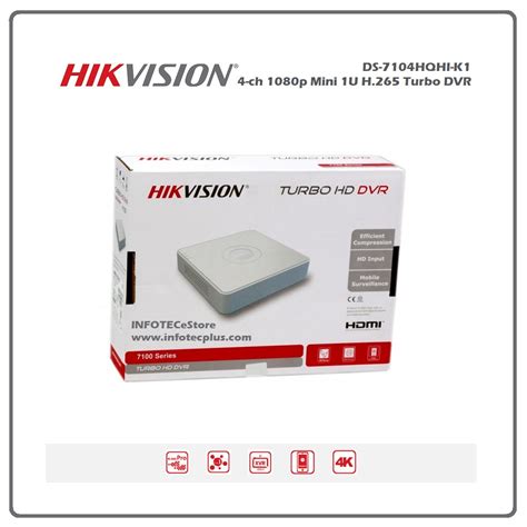 HikVision 4 CH DVR DS 7104HQHI K1 Turbo HD INFOTEC EStore