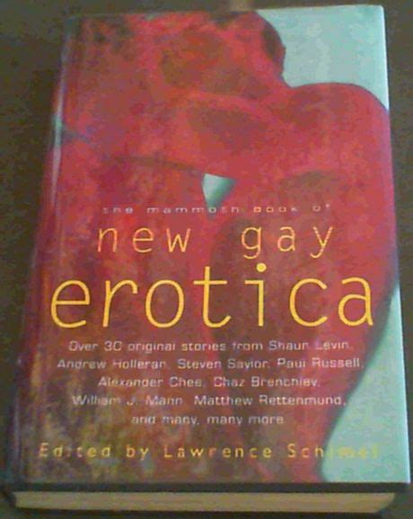 The Mammoth Book Of New Gay Erotica By Schimel Lawrence Ed Very Good Hardcover 2007 First