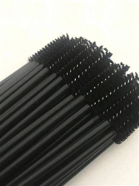 50pcs Disposable Spiral Eyelash Curler Brow Brush Mascara Comb With