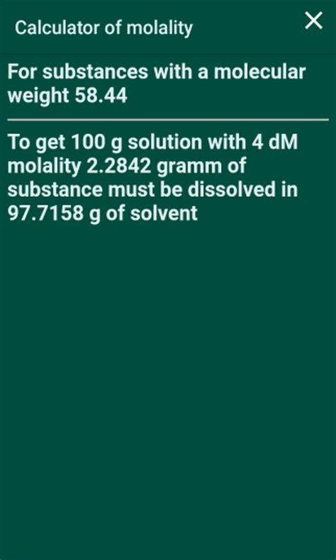Molarity/molality Calculator:Amazon.es:Appstore for Android