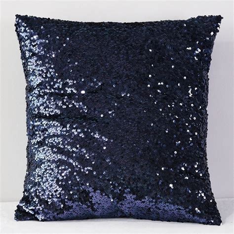 Black Sequin Taffeta Pillow - Nüage Designs