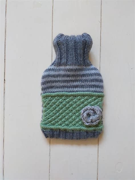 Sale Hot Water Bottle Cover With Daisy Stitch Folksy