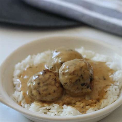 Easy Swedish Meatballs with Rice - BriGeeski