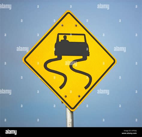 Winding Road Warning Sign Hi Res Stock Photography And Images Alamy