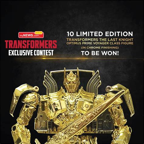 Malaysia myNEWS Limited Edition Gold Optimus Prime Contest - Transformers