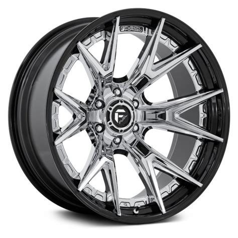 Fuel Fusion Forged® Fc402 Catalyst Wheels Chrome With Gloss Black Lip Rims