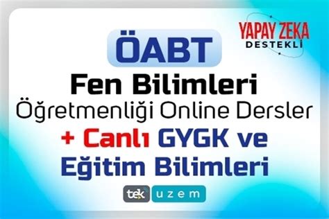 Kpss Gygk Eb Abt Fen Bilimleri Retmenli I En Yi Online Kurs