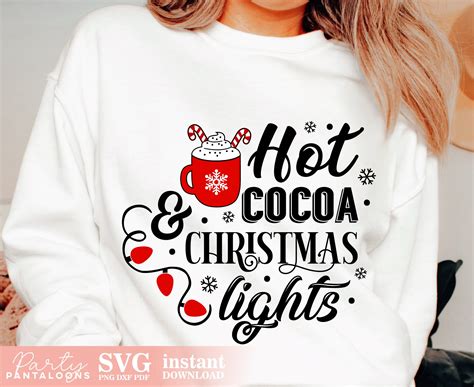 Hot Cocoa Svg Hot Chocolate Svg Christmas Lights Svg Etsy